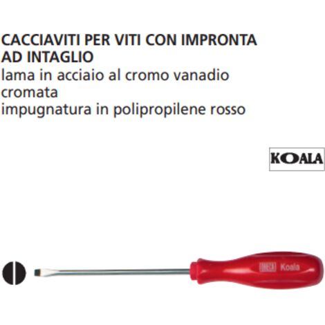 ORECA-CACCIAVITE PER VITI CON IMPRONTA AD INTAGLIO mm 3X80 IN ACCIAIO CROMO VANADIO