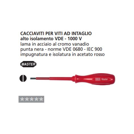 ORECA- CACCIAVITI PER VITI AD INTAGLIO ALTO ISOLAMENTO VDE-1000V mm 5,5X125