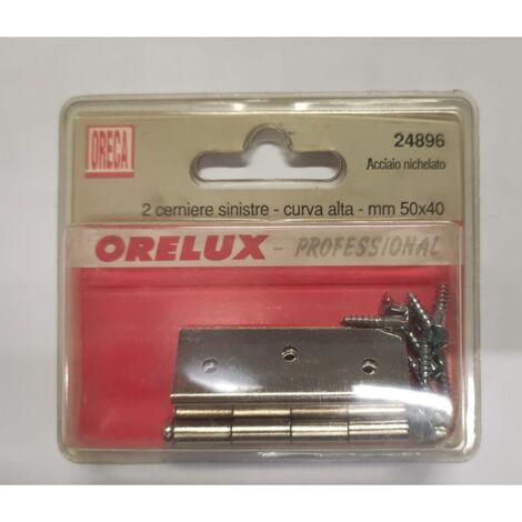ORECA - CERNIERA A CURVA ALTA 50X40MM PERNO A LEVARE A SINISTRA 18.5MM PZ2