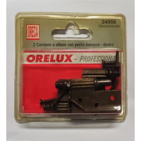 ORECA - CERNIERA A SFILARE CON PERNO BAROCCO DX 40X40MM PZ 2