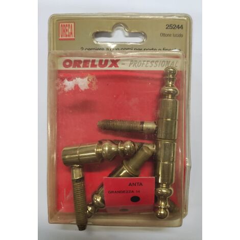 ORECA - CERNIERA ANUBA IN OTTONE LUCIDO14X94MM 2PZ