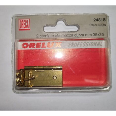 ORECA - CERNIERA CON ALA MEZZA CURVA 35X35MM 2PZ