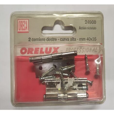 ORECA - CERNIERA CURVA ALTA CON PERNO ALEVARE A DESTRA 40X35MM P2