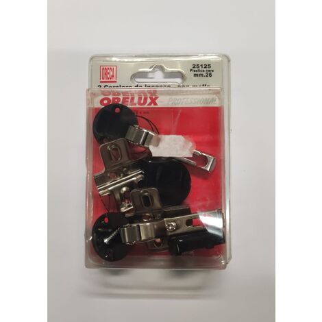 ORECA - CERNIERA DA INCASSO CON MOLLA PER ANTE DI VETRO 26MM 2PZ