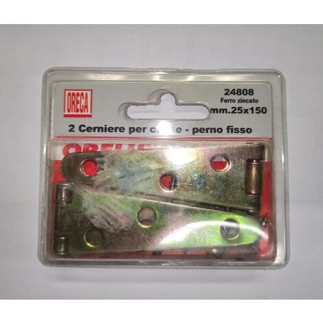 ORECA - CERNIERA PER CASSE CON PERNO FISSO 25X150MM PZ2