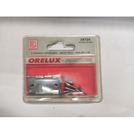 ORECA - CERNIERA SEMILARGA CON PERNO FISSO 40X35MM PZ 2