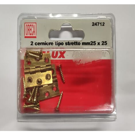 ORECA - CERNIERA TIPO STRETTO CON PERNOFISSO 25X25MM  P2