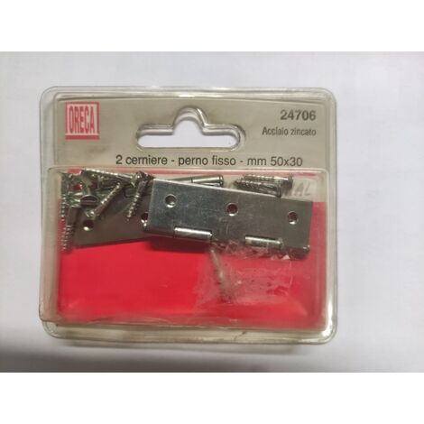 ORECA - CERNIERA TIPO STRETTO CON PERNOFISSO 50X30MM PZ2