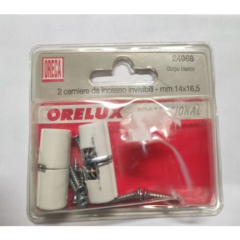 ORECA - CERNIERE A INCASSO A MONTAGGIO INVISIBILE 14X16,5MM PZ2