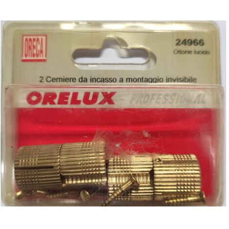 ORECA -  CERNIERE AD INCASSO A MONTAGGIOINVISIBILE 18X18MM PZ2