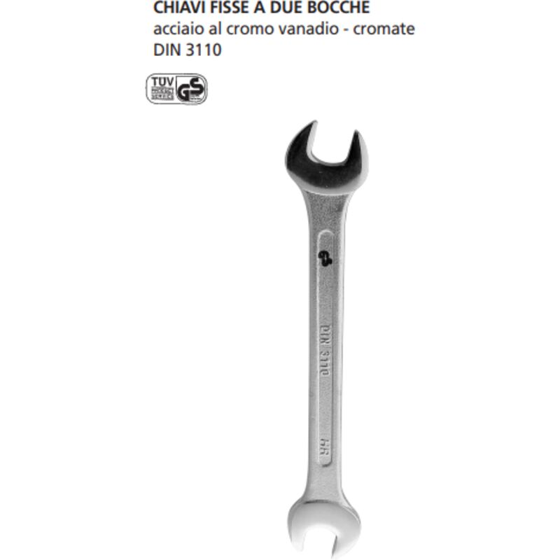 Image of ORECA-CHIAVE FISSA 2 BOCCHE IN ACCIAIO CROMO VANADIO mm 21X23