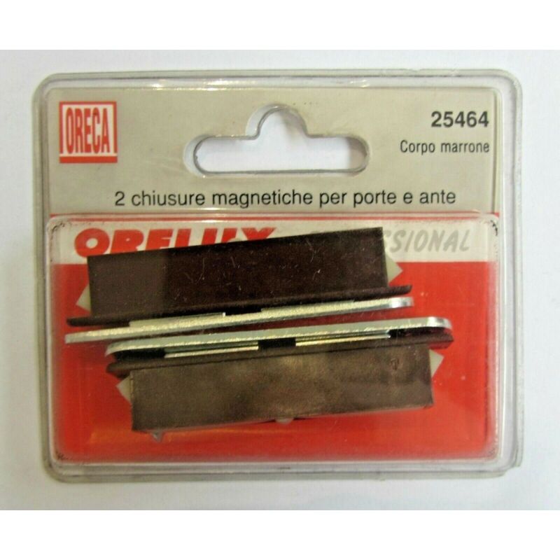 Image of Chiusura magnetica a incasso inplastica marrone 8KG 2PZ - Oreca