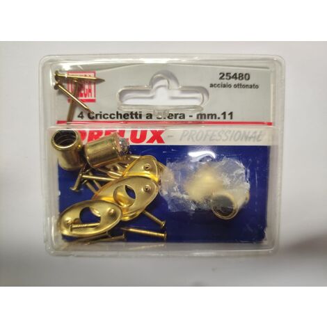 ORECA - CRICCHETTI A SFERA IN FERRO OTTONATO 11MM 4PZ
