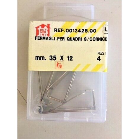 ORECA - FERMAGLI PER QUADRI 35X12MM 4PZ