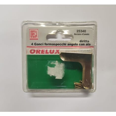 ORECA - FERMASPECCHI CON ALA DRITTA ACCIAIO OTTONATO 4PZ