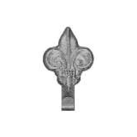 ORECA - GANCIO DECORATIVO IN ZAMA OTTONATA STILE FIRENZE 19X26MM