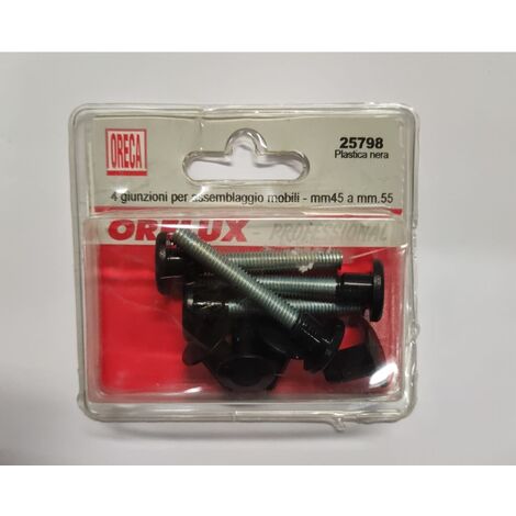 ORECA - GIUNZIONI PER ASSEMBLAGGIO MOBILI LUNGHEZZA DA 45 A 55MM FORO 8MM