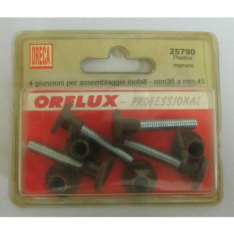 ORECA - GIUNZIONI PER MOBILI LUNGHE DA 36 A 45MM CON FORO 8MM