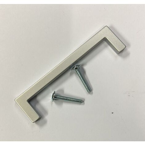 ORECA - MANIGLIA ZAMA IN ALLUMINIO SATINATO CUBICA PICCOLA 104X26X8MM INTERASSE 96MM