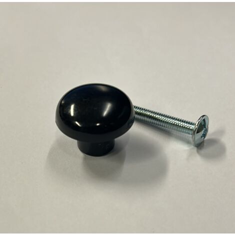 ORECA - POMOLO IN ABS LACCATO NERO 22X18MM