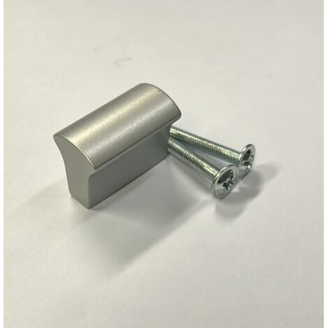 ORECA - POMOLO RETTANGOLARE IN ZAMA SATINATA 30X13MM