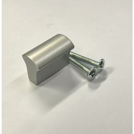 ORECA - POMOLO RETTANGOLARE IN ZAMA SATINATA 30X13MM
