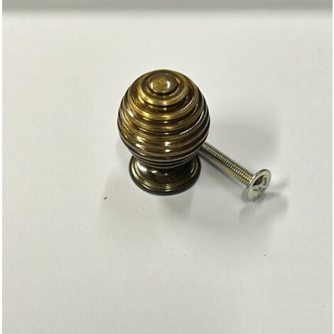ORECA - POMOLO RIGATO OTTONE BRONZATO DIAMETRO 25MM