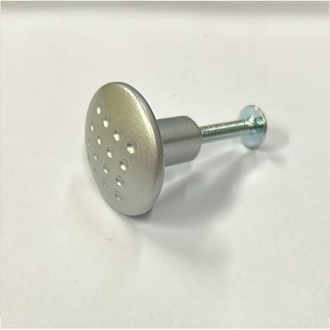 ORECA - POMOLO ZAMA ALLUMINIO SATINATO TONDO PUNTINATO 27X23MM
