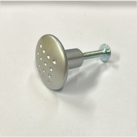 ORECA - POMOLO ZAMA ALLUMINIO SATINATO TONDO PUNTINATO 27X23MM