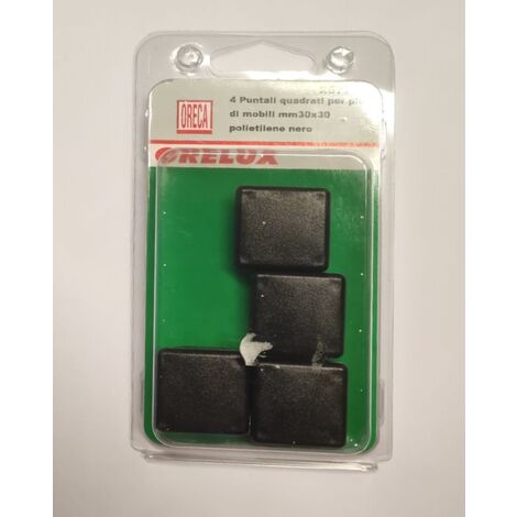 ORECA - PUNTALI QUADRATI NERI 30X30MM 4PZ