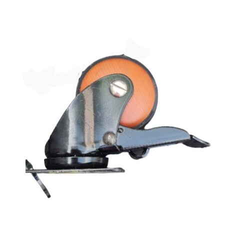 ORECA - RUOTA CON PIASTRA DIAMETRO 60MMCOLORE CILIEGIO CON FRENO