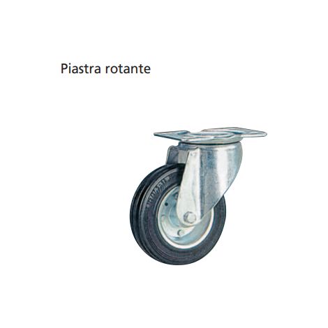 Kit 4 Rotelle Per Mobili Senza Freno, Diametro 50mm, Altezza 55mm, Ruote  Pivotanti Girevoli Modello Con Fissaggio A Bullone Filettato