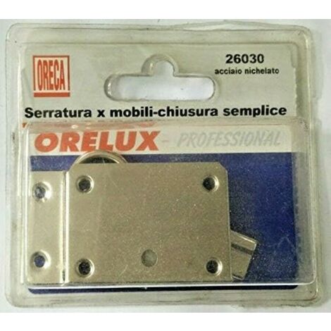 ORECA - SERRATURE PER MOBILI, DISTANZA INTERESSE CHIAVE 15MM