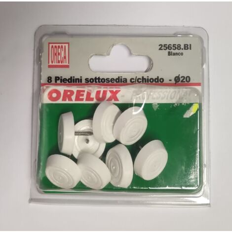 ORECA - SOTTOPIEDI BIANCHI CON CHIODO20MM 8PZ