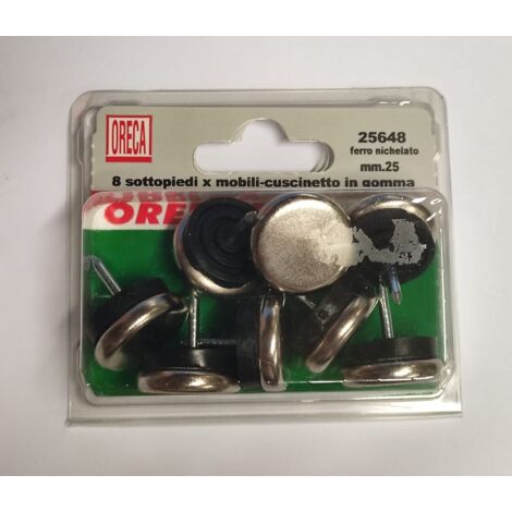 ORECA - SOTTOPIEDI CON CHIODI NICHELATI25MM 8PZ