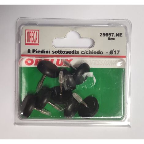 ORECA - SOTTOPIEDI NERI DIAMETRO 17MM 8PZ