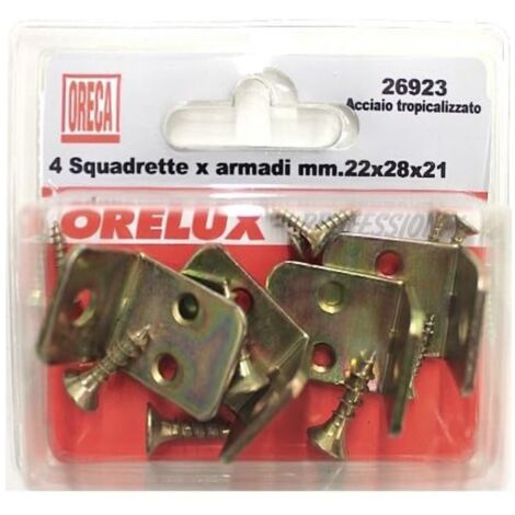 ORECA - SQUADRETTE PER ARMADI 22X28X21MMSPESSORE 2MM
