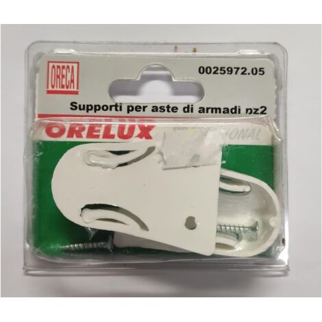 ORECA - SUPPORTI ASTE DI ARMADIO BIANCHIPZ2 DIAMETRO 20MM
