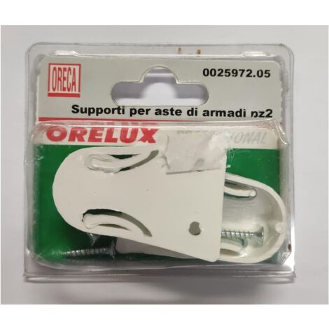 ORECA - SUPPORTI ASTE DI ARMADIO BIANCHIPZ2 DIAMETRO 20MM