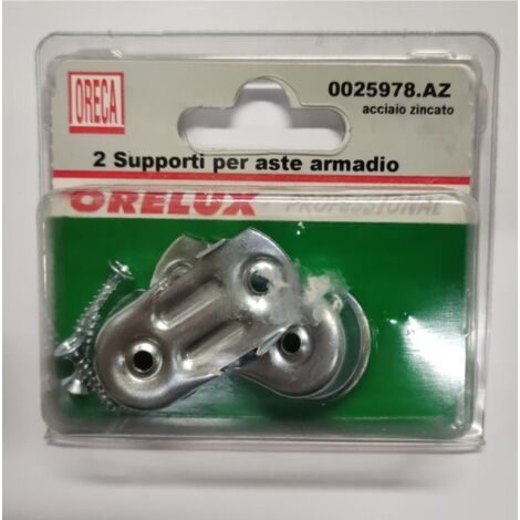ORECA - SUPPORTI PER ASTE DI ARMADIO 20MM