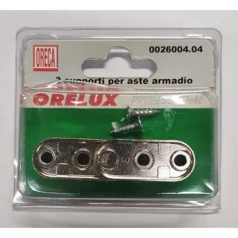 ORECA - SUPPORTO PER ASTE DI ARMADIO 18X44MM