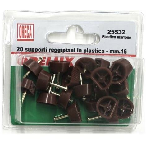 ORECA - SUPPORTO REGGIPIANO IN PLASTICA MARRONE 16MM 20PZ