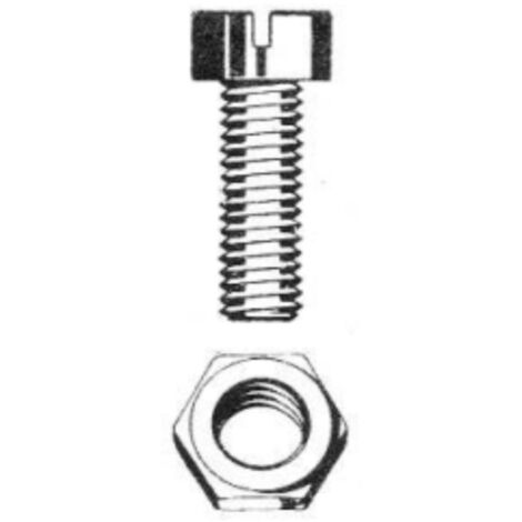 ORECA - VITI PER METALLO TESTA CILINDRICA COMPLETA DI DADO ESAGONALE 6X50MM 4PZ