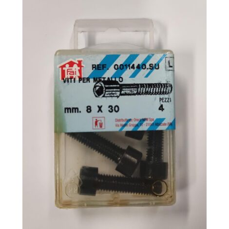 ORECA - VITI TESTA CILINDRICA 8X30MM ACCIAIO BRUNITO PZ.4