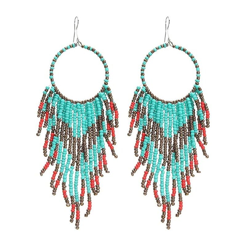 Ilovemilan - Orecchini lunghi con nappe con