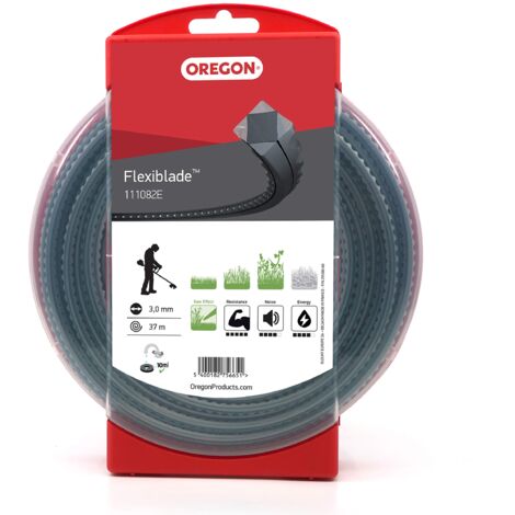 Oregon 111082E Filo Flessibile Seghettato Per Rovi E Sottobosco, Nero, 3 mm x 37 m Di Lunghezza