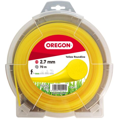 Oregon 69-382-Y Yellow Round Strimmer Line/Wire for Grass Trimmers and Brushcutters, 2.7 mm x 70 m