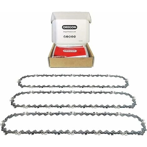 Oregon Confezione da 3 Catene per Motosega 3/8" LP da 52 Maglie di Trasmissione 1.1mm, Adatte a Barre da 35 cm, Compatibili con Husqvarna, McCulloch, Ryobi, Bosch ed altre marche