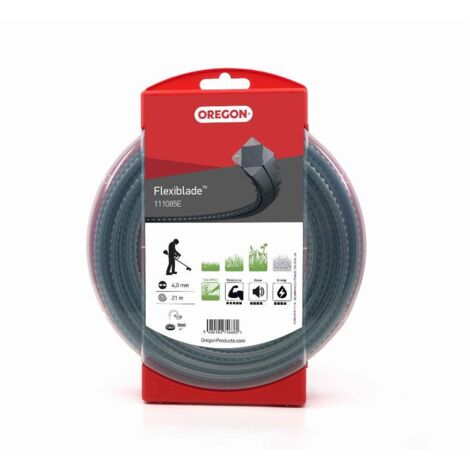 Oregon – Fil pour débroussailleuse carré 4 mm – Longueur 21 m – Performance 27 % plus efficace – Compatible têtes Jet-Fit™ - 111085E