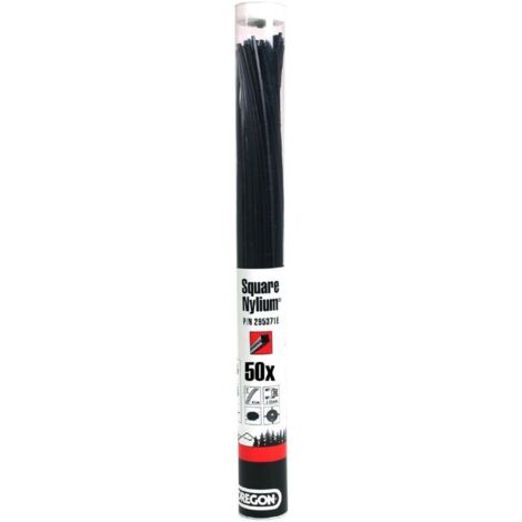 Oregon – Fil débroussailleuse carré Nylium 3.75mm – Longueur 42cm pour sols rocailleux – Résistance à la cassure – 295372E